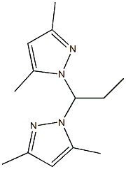 1-[1-(3,5-dimethyl-1H-pyrazol-1-yl)propyl]-3,5-dimethyl-1H-pyrazole Struktur