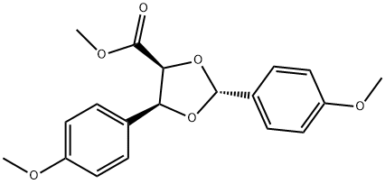 methyl 2,5-bis(4-methoxyphenyl)-1,3-dioxolane-4-carboxylate Struktur