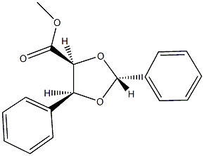 methyl 2,5-diphenyl-1,3-dioxolane-4-carboxylate Struktur