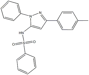 N-[3-(4-methylphenyl)-1-phenyl-1H-pyrazol-5-yl]benzenesulfonamide Struktur