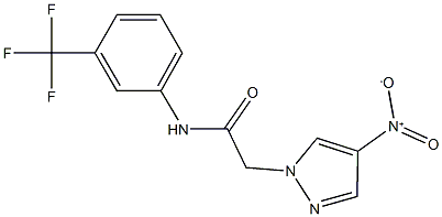 2-{4-nitro-1H-pyrazol-1-yl}-N-[3-(trifluoromethyl)phenyl]acetamide Struktur