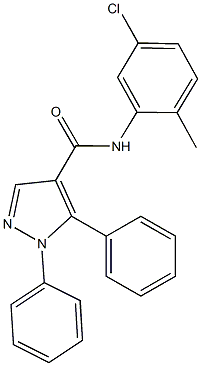 N-(5-chloro-2-methylphenyl)-1,5-diphenyl-1H-pyrazole-4-carboxamide Struktur