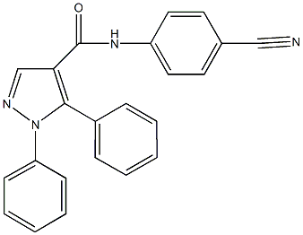 N-(4-cyanophenyl)-1,5-diphenyl-1H-pyrazole-4-carboxamide Struktur