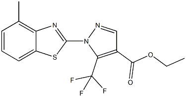 ethyl 1-(4-methyl-1,3-benzothiazol-2-yl)-5-(trifluoromethyl)-1H-pyrazole-4-carboxylate Struktur