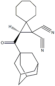 2-(1-adamantylcarbonyl)spiro[2.6]nonane-1,1-dicarbonitrile Struktur