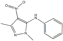 5-anilino-4-nitro-1,3-dimethyl-1H-pyrazole Struktur