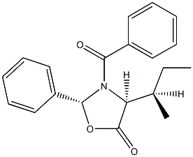 3-benzoyl-4-sec-butyl-2-phenyl-1,3-oxazolidin-5-one Struktur