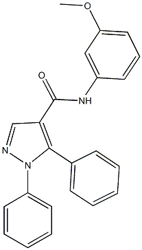 N-(3-methoxyphenyl)-1,5-diphenyl-1H-pyrazole-4-carboxamide Struktur