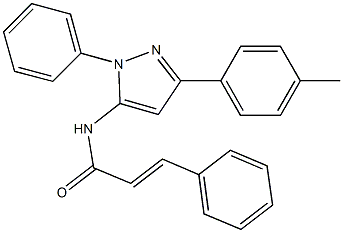 N-[3-(4-methylphenyl)-1-phenyl-1H-pyrazol-5-yl]-3-phenylacrylamide Struktur