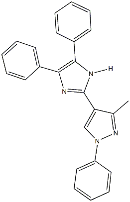 4-(4,5-diphenyl-1H-imidazol-2-yl)-3-methyl-1-phenyl-1H-pyrazole Struktur