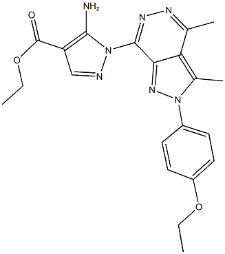 ethyl 5-amino-1-[2-(4-ethoxyphenyl)-3,4-dimethyl-2H-pyrazolo[3,4-d]pyridazin-7-yl]-1H-pyrazole-4-carboxylate Struktur