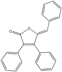 5-benzylidene-3,4-diphenyl-2(5H)-furanone Struktur