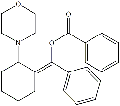 [2-(4-morpholinyl)cyclohexylidene](phenyl)methyl benzoate Struktur