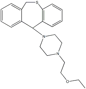 2-[4-(6,11-dihydrodibenzo[b,e]thiepin-11-yl)-1-piperazinyl]ethyl ethyl ether Struktur