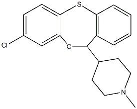 4-(8-chloro-11H-dibenzo[b,e][1,4]oxathiepin-11-yl)-1-methylpiperidine Struktur