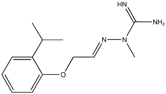 2-[2-(2-isopropylphenoxy)ethylidene]-1-methylhydrazinecarboximidamide Struktur