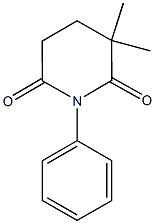 3,3-dimethyl-1-phenyl-2,6-piperidinedione Struktur