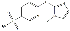 6-[(1-methyl-1H-imidazol-2-yl)sulfanyl]-3-pyridinesulfonamide Struktur