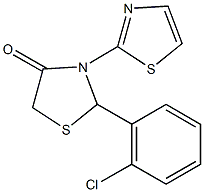 2-(2-chlorophenyl)-3-(1,3-thiazol-2-yl)-1,3-thiazolidin-4-one Struktur