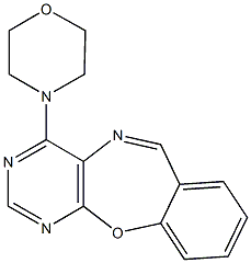 4-(4-morpholinyl)pyrimido[4,5-b][1,4]benzoxazepine Struktur