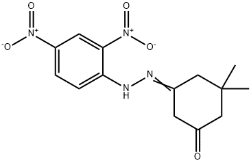 5,5-dimethyl-1,3-cyclohexanedione 1-({2,4-bisnitrophenyl}hydrazone) Struktur