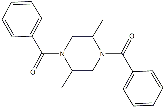 1,4-dibenzoyl-2,5-dimethylpiperazine Struktur