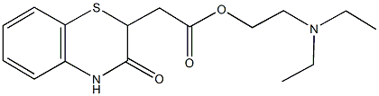 2-(diethylamino)ethyl (3-oxo-3,4-dihydro-2H-1,4-benzothiazin-2-yl)acetate Struktur