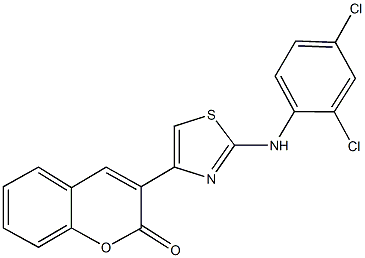 3-[2-(2,4-dichloroanilino)-1,3-thiazol-4-yl]-2H-chromen-2-one Struktur