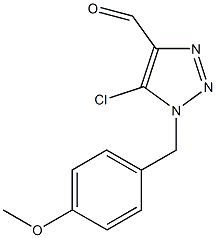 5-chloro-1-(4-methoxybenzyl)-1H-1,2,3-triazole-4-carbaldehyde Struktur