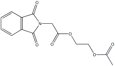 2-(acetyloxy)ethyl (1,3-dioxo-1,3-dihydro-2H-isoindol-2-yl)acetate Struktur