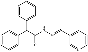 2,2-diphenyl-N'-(3-pyridinylmethylene)acetohydrazide Struktur