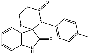 2,4'-dioxo-3'-(4-methylphenyl)-spiro[indoline-3,2'-[1,3]-thiazinane] Struktur