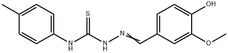 4-hydroxy-3-methoxybenzaldehyde N-(4-methylphenyl)thiosemicarbazone Struktur