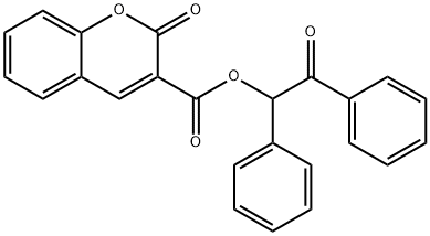 2-oxo-1,2-diphenylethyl 2-oxo-2H-chromene-3-carboxylate Struktur