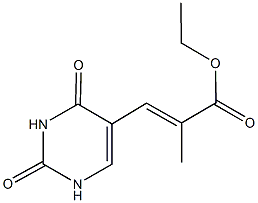 ethyl 3-(2,4-dioxo-1,2,3,4-tetrahydro-5-pyrimidinyl)-2-methylacrylate Struktur