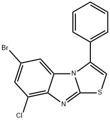 6-bromo-8-chloro-3-phenyl[1,3]thiazolo[3,2-a]benzimidazole Struktur