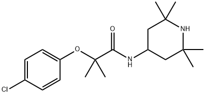 2-(4-chlorophenoxy)-2-methyl-N-(2,2,6,6-tetramethyl-4-piperidinyl)propanamide Struktur