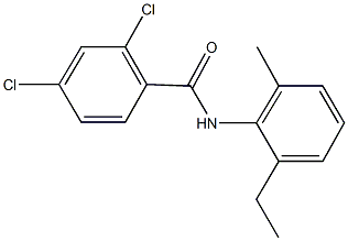 2,4-dichloro-N-(2-ethyl-6-methylphenyl)benzamide Struktur