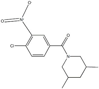 1-[(4-chloro-3-nitrophenyl)carbonyl]-3,5-dimethylpiperidine Struktur