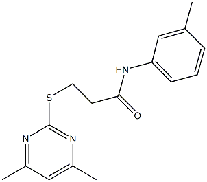 3-[(4,6-dimethyl-2-pyrimidinyl)sulfanyl]-N-(3-methylphenyl)propanamide Struktur