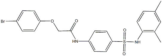 2-(4-bromophenoxy)-N-{4-[(2,4-dimethylanilino)sulfonyl]phenyl}acetamide Struktur