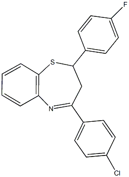 4-(4-chlorophenyl)-2-(4-fluorophenyl)-2,3-dihydro-1,5-benzothiazepine Struktur