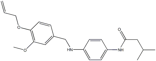 N-(4-{[4-(allyloxy)-3-methoxybenzyl]amino}phenyl)-3-methylbutanamide Struktur