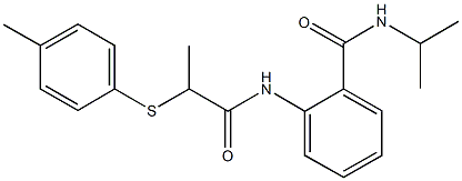 N-isopropyl-2-({2-[(4-methylphenyl)sulfanyl]propanoyl}amino)benzamide Struktur