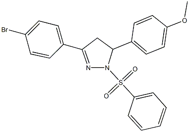 4-[3-(4-bromophenyl)-1-(phenylsulfonyl)-4,5-dihydro-1H-pyrazol-5-yl]phenyl methyl ether Struktur