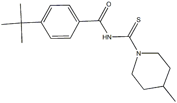 4-tert-butyl-N-[(4-methylpiperidin-1-yl)carbothioyl]benzamide Struktur