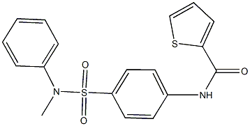 N-{4-[(methylanilino)sulfonyl]phenyl}-2-thiophenecarboxamide Struktur