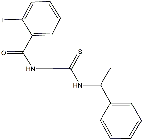 N-(2-iodobenzoyl)-N'-(1-phenylethyl)thiourea Struktur