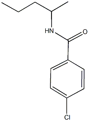 4-chloro-N-(1-methylbutyl)benzamide Struktur