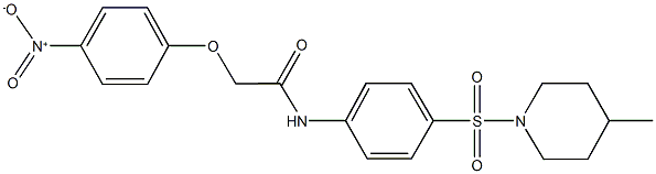 2-{4-nitrophenoxy}-N-{4-[(4-methylpiperidin-1-yl)sulfonyl]phenyl}acetamide Struktur